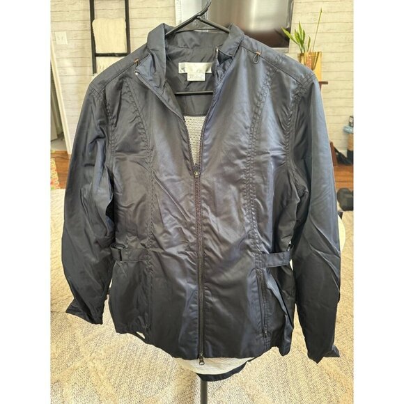 Nike Navy Blue Tech Lab Zip Up Windbreaker Jacket Women's Size Medium - Picture 1 of 5